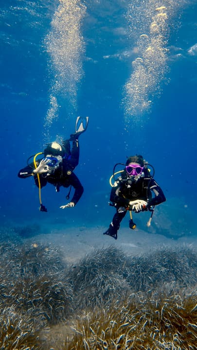 Foto Diving Chia: Due OK in posidoneto. La coppia che si è fidata del mare e della propria scuola.